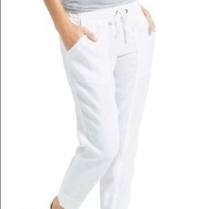 Athleta Linen Ankle Pant || White, 16